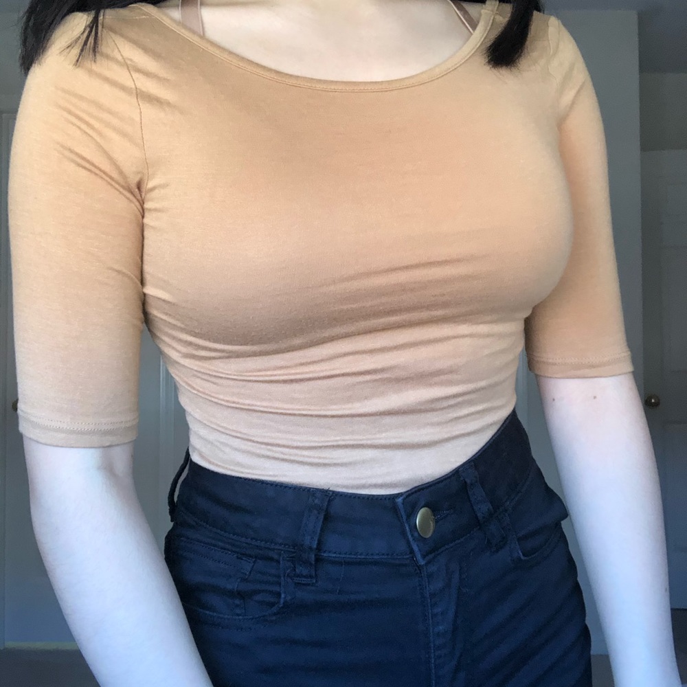 Light Coffee Bodysuit Top